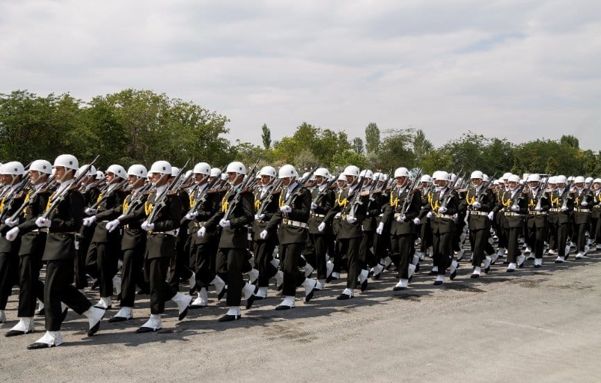 troupe militaire defile
